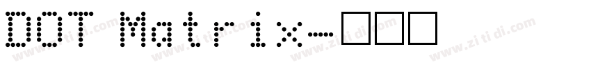 DOT Matrix字体转换